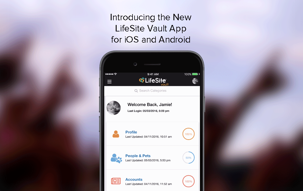 LifeSite Vault Mobile App